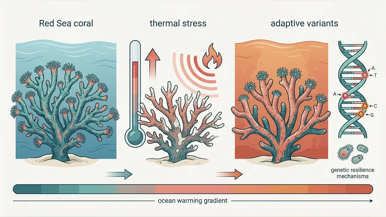 Evolutionary potential of corals to adapt to climate warming — research illustration