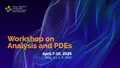 Analysis and PDEs Workshop-2025